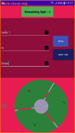 Wheel three space screenshot