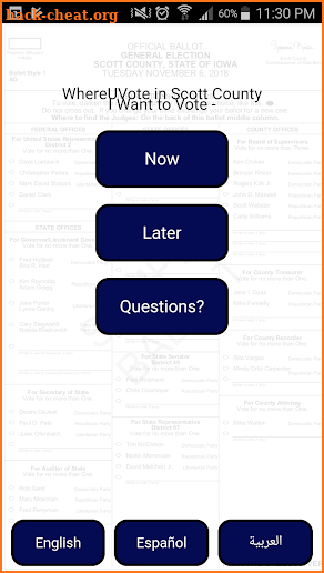 WhereUVote IA - Scott County screenshot