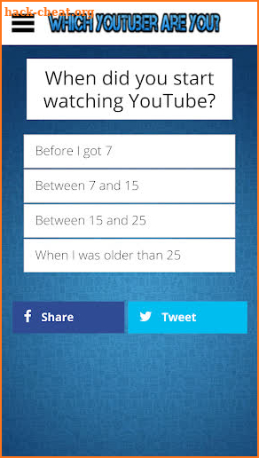 Which Youtuber are you? screenshot