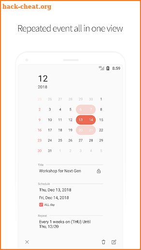 White Calendar - Business And Period Calendar screenshot