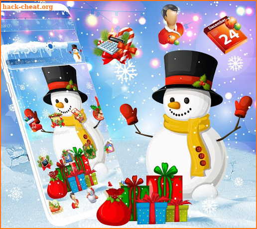 White Christmas Snowman Gift Theme screenshot