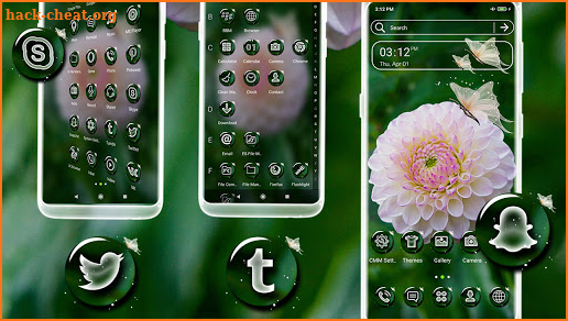 White Dahlia Launcher Theme screenshot