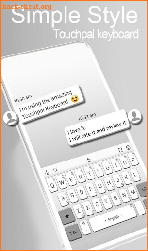 White Grey Business Simple Style Keyboard Theme screenshot