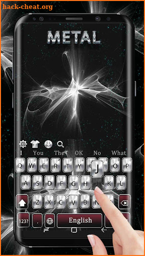 White metal element keyboard screenshot