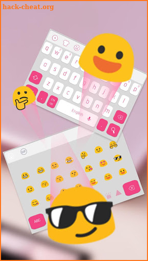 White Pink Keyboard screenshot