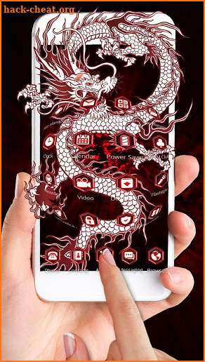 White Red Dragon Fire Theme screenshot