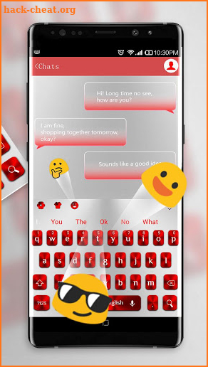 White Red Keyboard screenshot