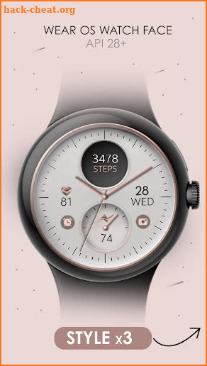 White Rose Gold watch face screenshot