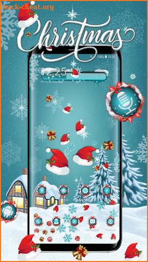 White Snow Christmas Gravity Theme screenshot