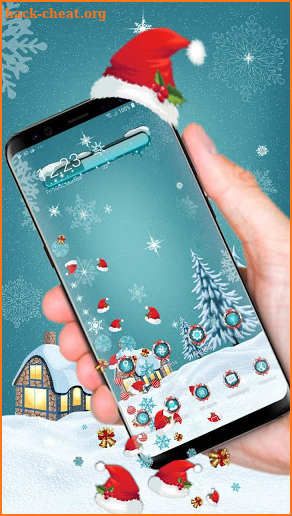 White Snow Christmas Gravity Theme screenshot