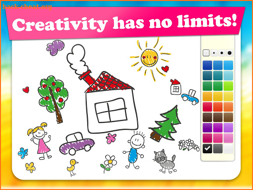 Whiteboard for kids: toddlers draw and color board screenshot