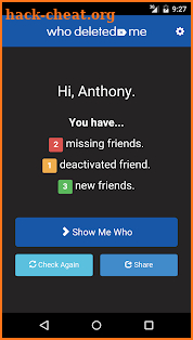 Who Deleted Me screenshot