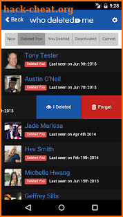 Who Deleted Me screenshot