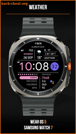 WHTR Digital Watch Face screenshot