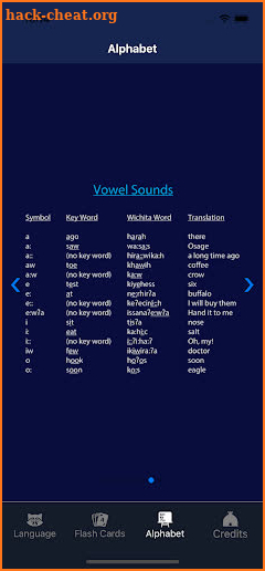 Wichita Language App screenshot