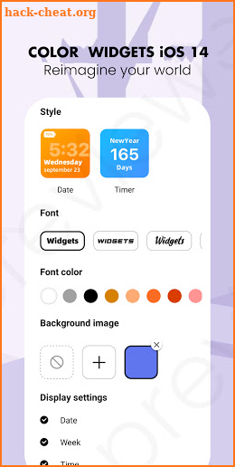 Widgets iOS 15 Color Widgets Personnaliser screenshot