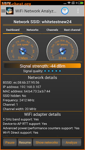 WiFi Analyzer Classic Pro screenshot