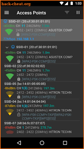 WiFi Analyzer (open-source) screenshot