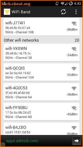 WiFi Band screenshot