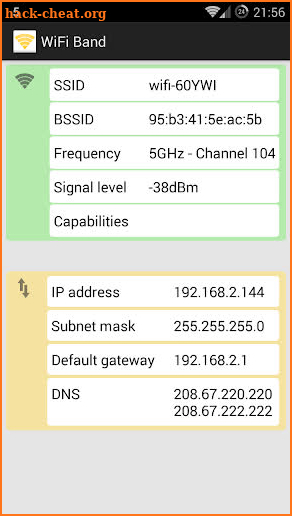 WiFi Band screenshot