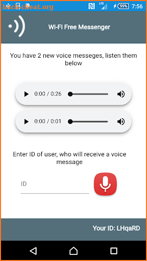 WiFi free messages screenshot