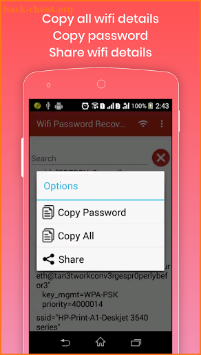 Wifi Password recovery pro screenshot