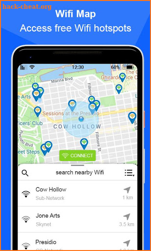 WifiMap with Password key show screenshot