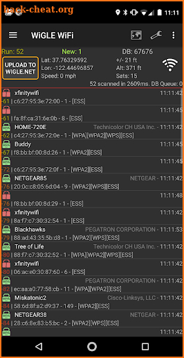WiGLE WiFi Wardriving screenshot