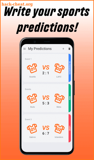 Wil - sport prediction list screenshot