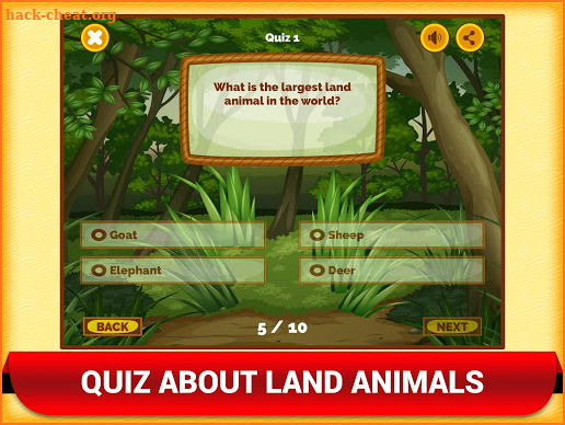 Wild Animal Quiz Game For Kids screenshot