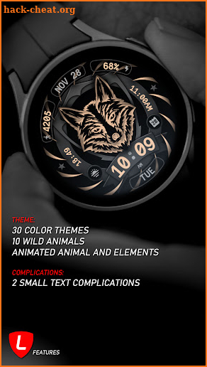 Wild Animals Watch Face 070 screenshot