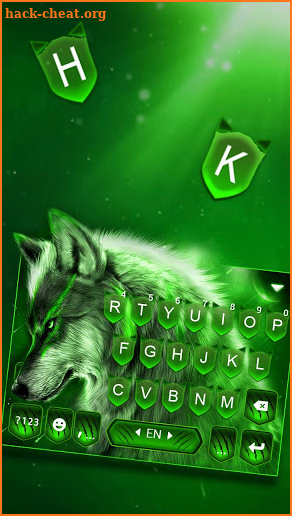 Wild Night Wolf Keyboard Theme screenshot