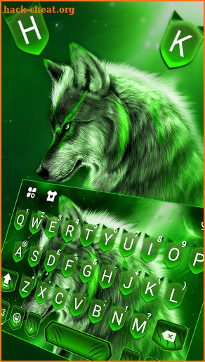 Wild Night Wolf Keyboard Theme screenshot