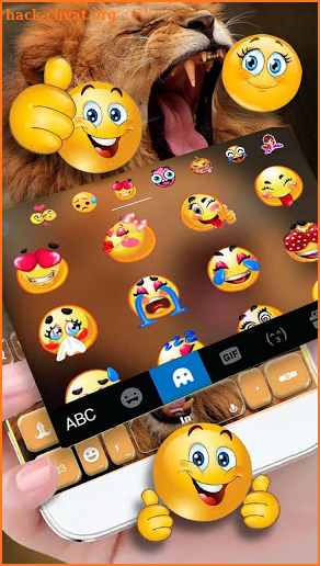 Wild Roar Lion Keyboard Theme screenshot