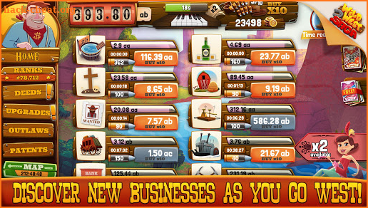 Wild West Idle Tycoon Tap Incremental Clicker Game screenshot