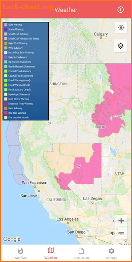 Wildfire - NOAA Fire Map Info screenshot