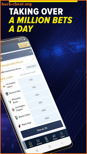 William Hill Sportsbook screenshot