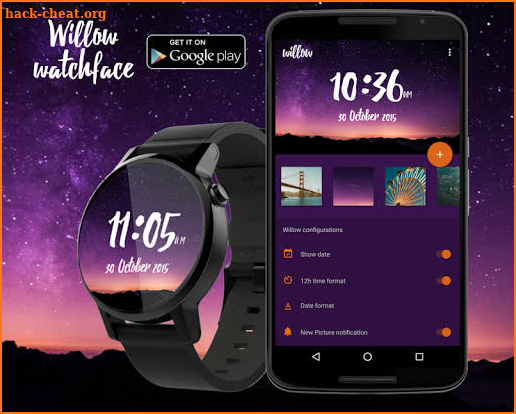 Willow - Photo Watch face screenshot