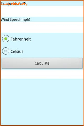 Wind Chill Calc screenshot