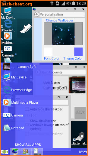 Windroid Launcher screenshot