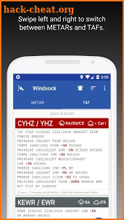 Windsock - Automatic METAR/TAF screenshot