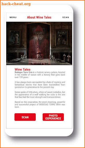 Wine Tales Augmented Reality screenshot