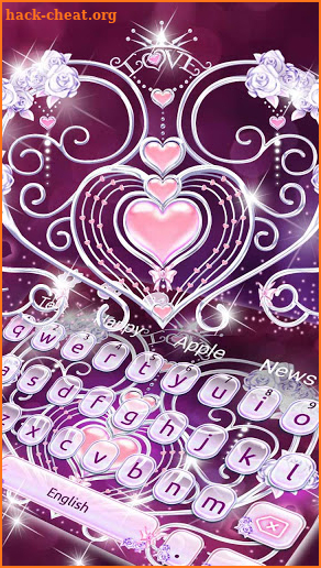 Wing Heart Love Crown Keyboard Theme screenshot