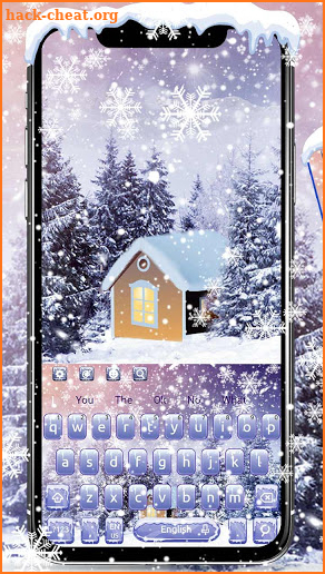 Winter Snowfall Keyboard Theme screenshot