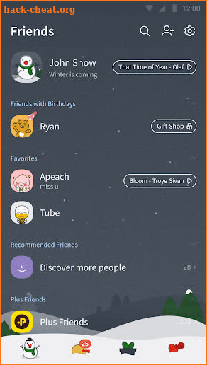 Winter Story - KakaoTalk Theme screenshot