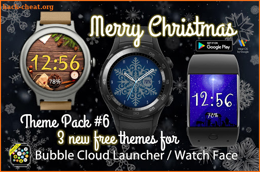 Winter Watch Face Pack Free - Snow Santa Christmas screenshot