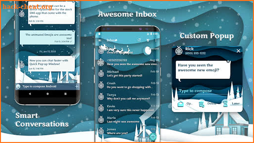 Winter Wonderland Animated SMS Theme screenshot