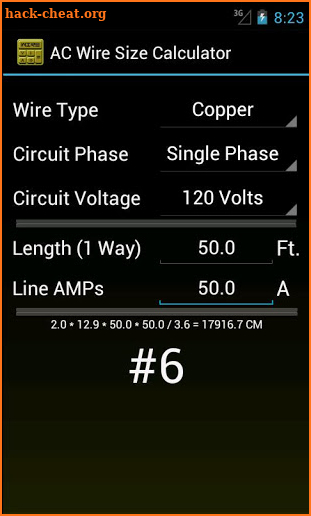 Wire Size Calculator screenshot