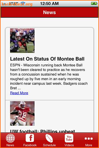 Wisconsin Football screenshot