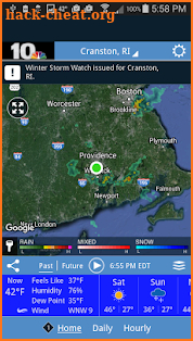 WJAR Radar screenshot